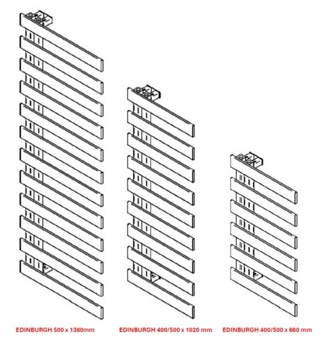 HOPA Koupelnový radiátor EDINBURGH černá barva Barva radiátoru - Černá, Rozměr radiátoru - 400 × 660 mm, výkon 242 W, Typ připojení - Spodní 50 mm RADEDI407031