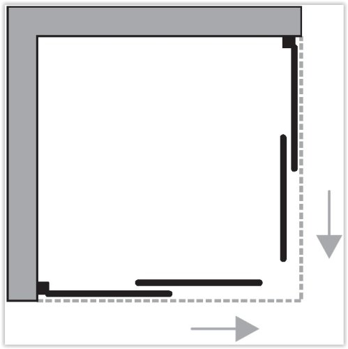 FORTE Sprchový kout VELA Barva rámu - Bílá, Rozměr A - 100 cm, Rozměr B - 70 cm, Rozměr C - 185 cm, Směr zavírání - Univerzální Levé / Pravé, Výplň - Polystyrol 2,2 mm (acrilico) BSVEL7010P