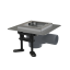ALCA Podlahová vpust nerezová 130×130 mm boční, bez mřížky, Kombinovaná zápachová uzávěra SMART APV130