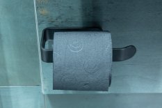 Olsen Spa Držák toaletního papíru na nalepení 3M, 16x8x3 cm , černá barva KD02091799