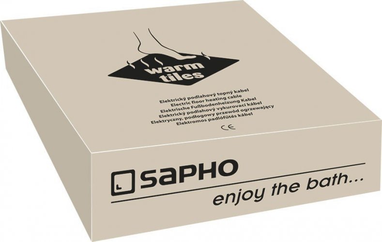 Sapho WARM TILES topný kabel do koupelny 2,8-3,5m2, 450W WTC29