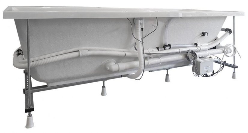 Polysan CLEO HYDRO-AIR hydromasážní vana, 180x80x48cm, bílá 95611HA