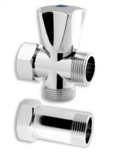 Novaservis Pračkový ventil s mezikusem 3/4"x3/4"x3/4" CF3019