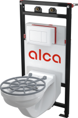 ALCA Set montážního rámu, výlevky, izolační desky, mřížky a ovládacího tlačítka A108F 5:1 SET
