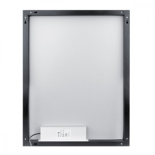 Nimco Černé LED zrcadlo 700x700 se dvěma dotykovými senzory ZPC 13077VX-90