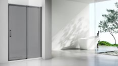 ARTTEC Posuvné sprchové dveře do niky SHADOW 116 - 120 x 195 cm šedé sklo PAN04710