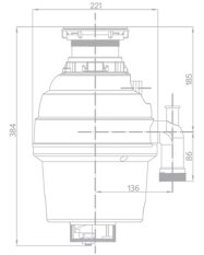 Sinks drtič výkon 375W, 1300ml undefined