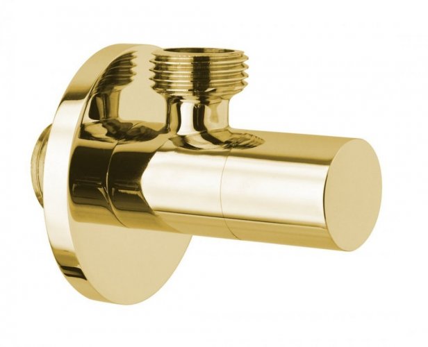 Sapho Rohový ventil kulatý, 1/2"x3/8", zlato SL017