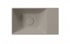 GSI KUBE X keramické umývátko 40x23cm, bez otvoru, pravé/levé, tortora mat 9484005