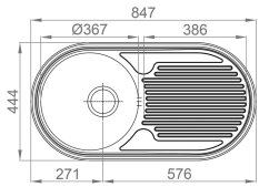 Sinks SEMIDUETO 847 V 0,6mm matný undefined