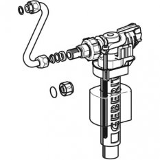GEBERIT IMPULS 380 napouštěcí ventil 3/8", pro splachovací nádržky pod omítku, s měď. připojovací trubkou, plast/mosaz, 240.705.00.1
