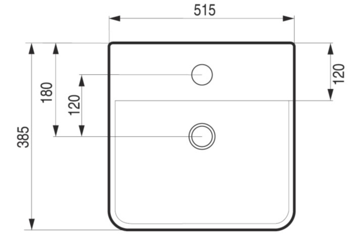 HOPA Umyvadlo PIENO - nástěnné i na desku 51,5×38,5×15 cm OLKLT2211