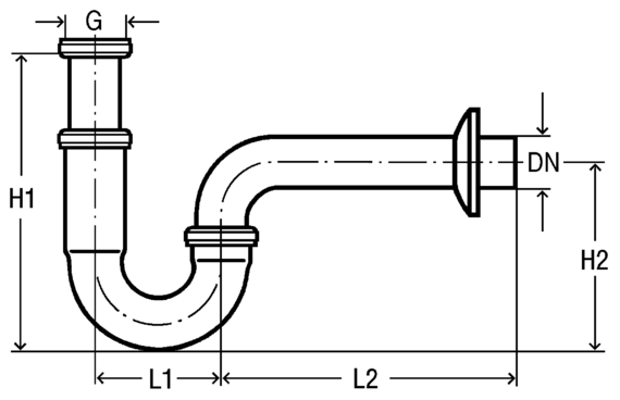 VIEGA 5611 trubkový zápachový uzávěr DN32, 1 1/4", mosaz/chrom, 305611