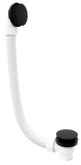 Polysan Vanová souprava bez napouštění, click-clack, délka 1200mm, zátka 72mm, černá mat 71858.21