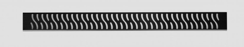 HOPA Odtokový žlab STANDARDline BLACK Rozměr A - 50 cm, Varianta roštu - Harmony OLPZLABST49BH