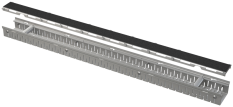 ALCA Drenážní žlab 100 mm nastavitelný + Rošt pro vložení dlažby, nerez ADZ304V-1000