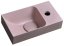 Sapho PICCOLINO betonové umývátko 30,8x17cm, baterie vpravo, růžová PK30521