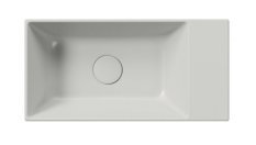 GSI KUBE X keramické umývátko 50x25cm, bez otvoru, pravé/levé, cenere mat 9486017