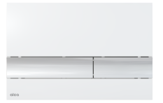 ALCA Ovládací tlačítko pro předstěnové instalační systémy, bílá-lesk/chrom-lesk M1720-1