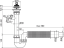 ALCA Sifon trubkový s nerezovou mřížkou DN70, přípojkou a flexi hadicí A830-DN50/40