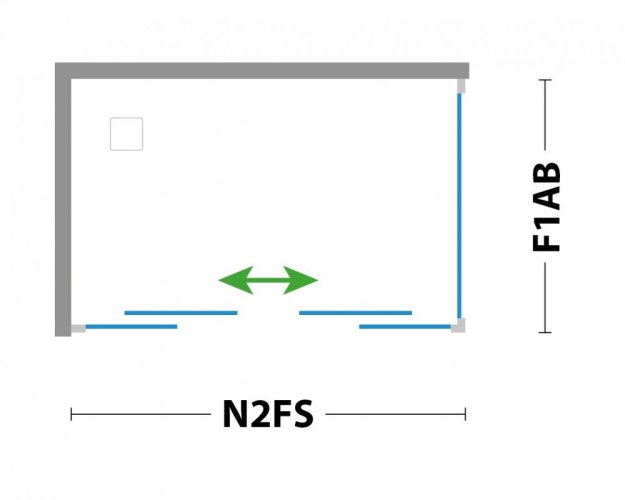 FORTE Sprchové dveře ESSENCE N2FS BARVA rámu - Hliník ossidato, Rozměr A - 140 cm, Výplň - Čiré bezpečnostní sklo - 6 mm BEN22A1