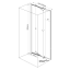 Aqualine AMICO sprchové dveře výklopné 740-820x1850mm, čiré sklo G70