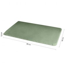 Gedy FUZZY koupelnová předložka, 50x80cm, 100% polyester, protiskluz, zelená 96FY508007