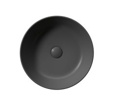 GSI KUBE X keramické umyvadlo na desku, průměr 40cm, černá mat 942626