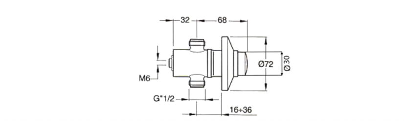 Silfra QUIK samouzavírací podomítkový ventil pro urinál, chrom QK11051