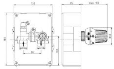 Honeywell omezovač teploty vratné vody (set), pro ovládání podlahového vytápění, T6102RUB15