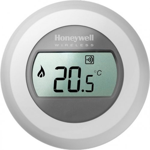Honeywell ROUND bezdrátový jednozónový prostorový termostat (termostat + reléový modul BDR91), Y87RF2024