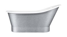 BESCO Volně stojící vana GLORIA Glam - stříbrná Rozměr vany - 150 × 70 cm VANPAO15GLAM02