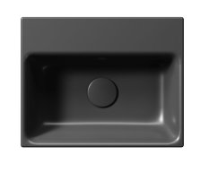 GSI NUBES keramické umývátko 40x32cm, bez otvoru, černá mat 9684026