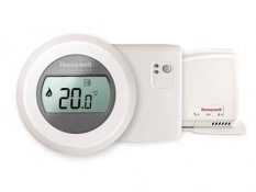 Honeywell ROUND bezdrátový jednozónový prostorový termostat (sada termostat, relé, gateway), Y87RFC2074