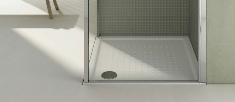 GSI Keramická sprchová vanička, čtverec 80x80x4,5cm, bílá ExtraGlaze 438411