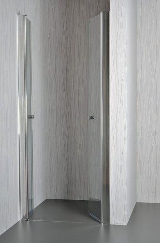 ARTTEC Dvoukřídlé sprchové dveře do niky SALOON 85 - 90 cm čiré sklo PAN00889