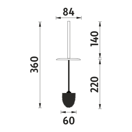 Nimco Náhradní WC kartáč 1178W-26