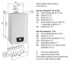 BAXI DUO-TEC COMPACT E 24, kondenzační kotel s ohřevem TV, A7722082