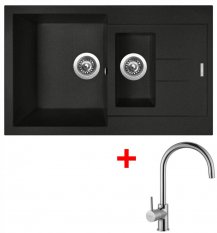 Sinks AMANDA 780.1 Metalblack+VITALIA AM780174VICL