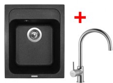 Sinks CLASSIC 400 Granblack+VITALIA CL40030VICL