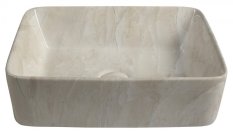 Sapho DALMA keramické umyvadlo na desku, 48x38 cm, marfil MM527