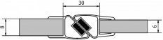 Polysan Sada dvou těsnění (magnet) na 6 a 8mm sklo, 2000mm M129