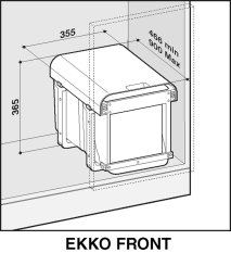 Sinks EKKO FRONT 40 2x8l+ 1x16l undefined