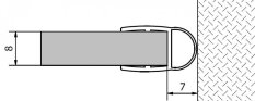 Polysan Těsnění mezi sklo a stěnu, sklo 8mm, 2000mm 307A-08