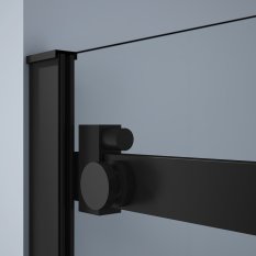 Gelco DRAGON BLACK sprchové posuvné dveře rohový vstup 800 mm, čiré sklo GD4280B