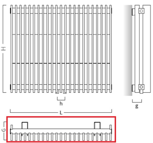 Instalprojekt Koupelnový radiátor VIVAT Barva radiátoru - Bílá, Rozměr radiátoru - 675 × 1800 mm, výkon 1888 W, Typ připojení - Klasické (na rozteč) RADVIV601835