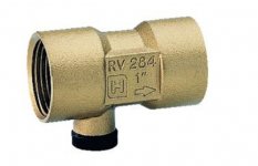 Honeywell RV284 zpětný ventil, pitná voda do 65°C, PN25 DN32, vnitřní závity 1 1/4", RV284-11/4A