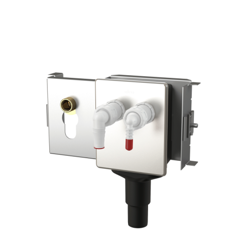 ALCA Instalační rám pro sifon pračkový podomítkový pro napojení dvou spotřebičů AS-P124