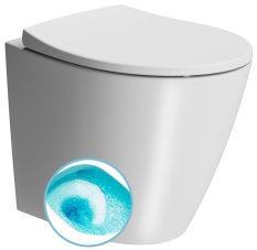GSI MODO WC mísa stojící, Swirlflush, 37x52cm, spodní/zadní odpad, bílá dual-mat 981009