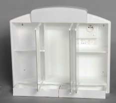 RANO zrcadlová skříňka 59x51x15 cm, bílá, 2x40W